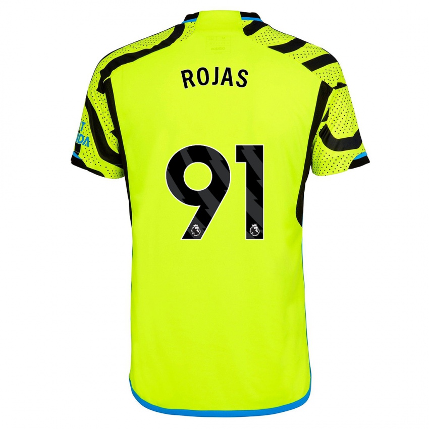 Hombre Camiseta Alexei Rojas #91 Amarillo 2ª Equipación 2023/24 La Camisa Perú