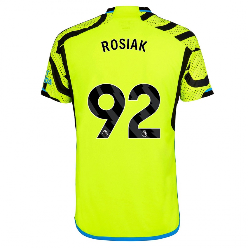 Hombre Camiseta Michal Rosiak #92 Amarillo 2ª Equipación 2023/24 La Camisa Perú