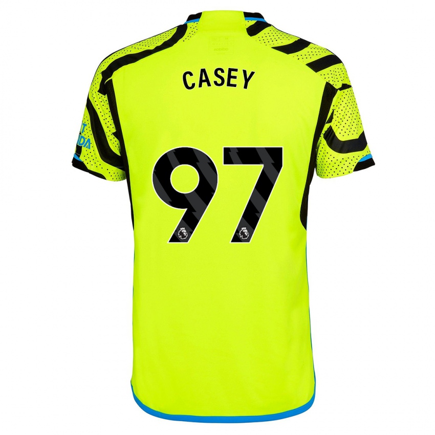 Hombre Camiseta Dan Casey #97 Amarillo 2ª Equipación 2023/24 La Camisa Perú