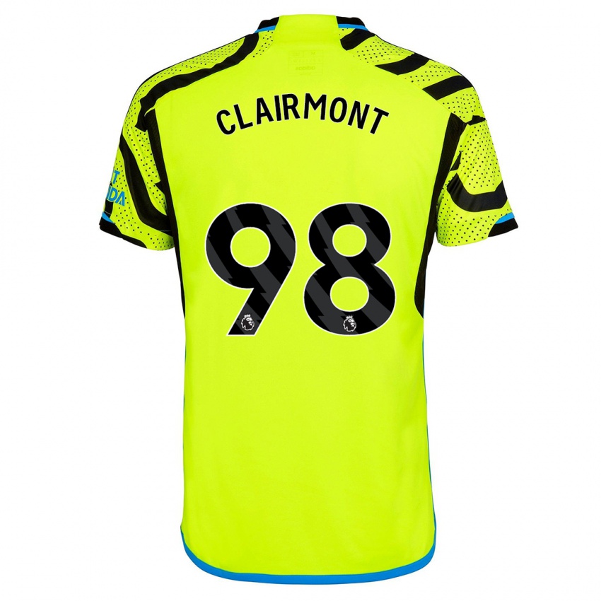 Hombre Camiseta Reece Clairmont #98 Amarillo 2ª Equipación 2023/24 La Camisa Perú