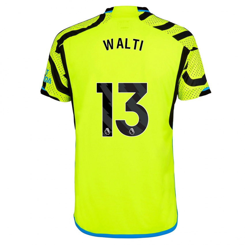 Hombre Camiseta Lia Walti #13 Amarillo 2ª Equipación 2023/24 La Camisa Perú