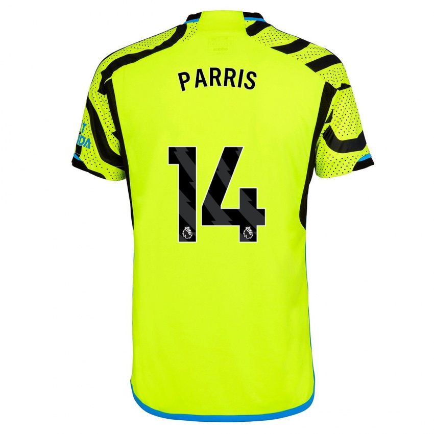 Hombre Camiseta Nikita Parris #14 Amarillo 2ª Equipación 2023/24 La Camisa Perú