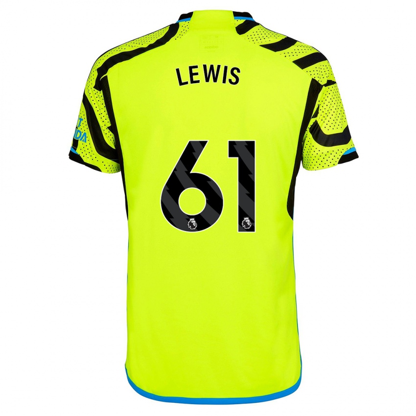 Hombre Camiseta George Lewis #61 Amarillo 2ª Equipación 2023/24 La Camisa Perú