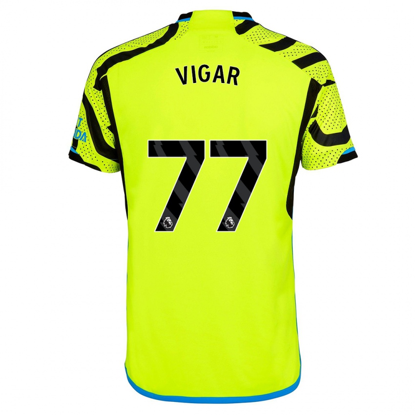 Hombre Camiseta Billy Vigar #77 Amarillo 2ª Equipación 2023/24 La Camisa Perú