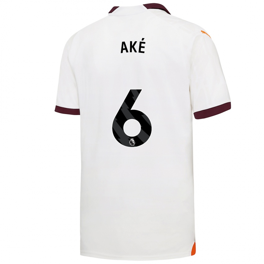 Hombre Camiseta Nathan Ake #6 Blanco 2ª Equipación 2023/24 La Camisa Perú