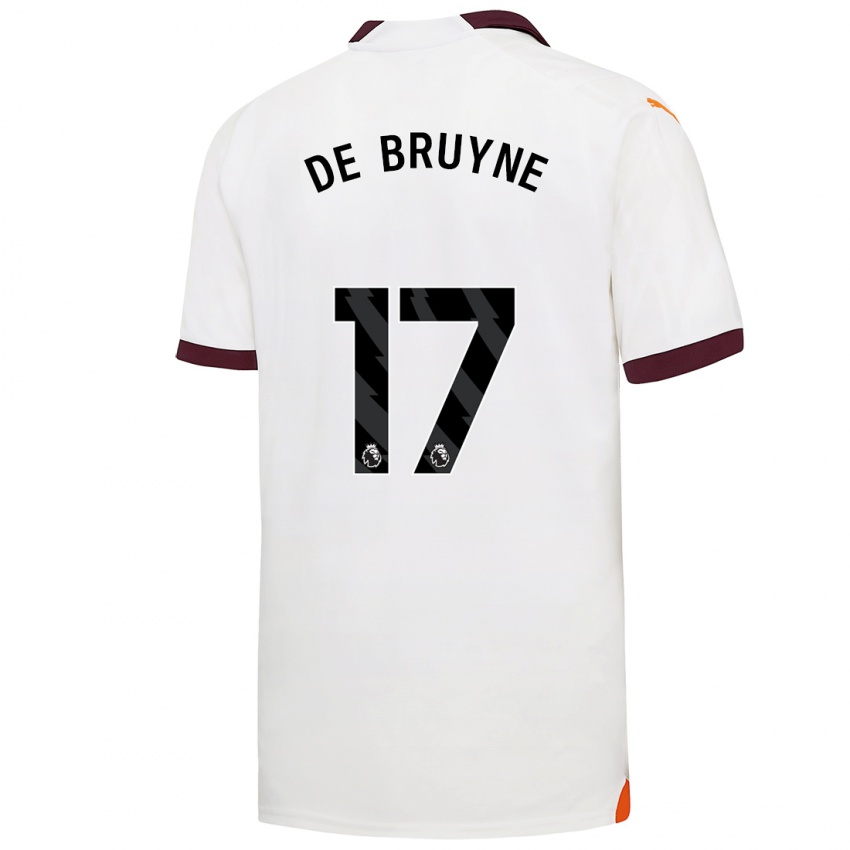 Hombre Camiseta Kevin De Bruyne #17 Blanco 2ª Equipación 2023/24 La Camisa Perú