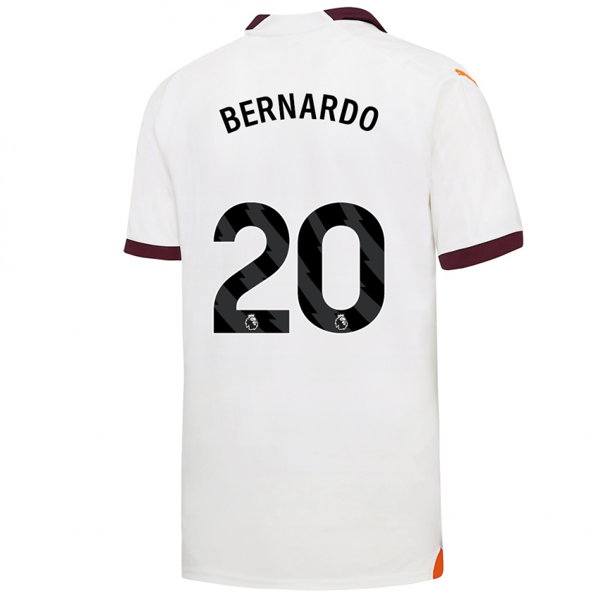 Hombre Camiseta Bernardo Silva #20 Blanco 2ª Equipación 2023/24 La Camisa Perú