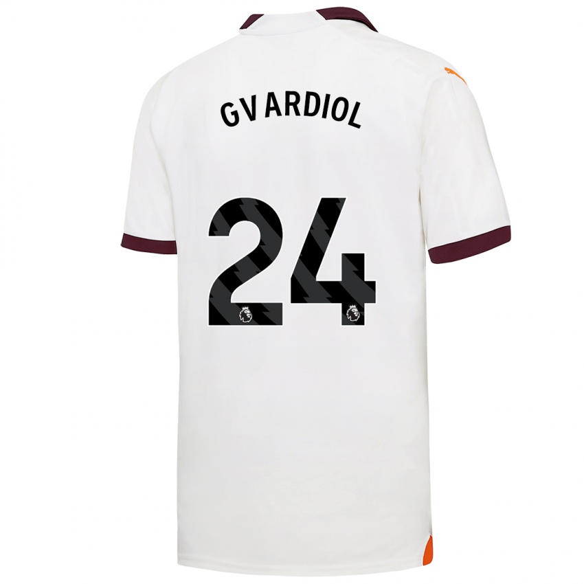 Hombre Camiseta Josko Gvardiol #24 Blanco 2ª Equipación 2023/24 La Camisa Perú