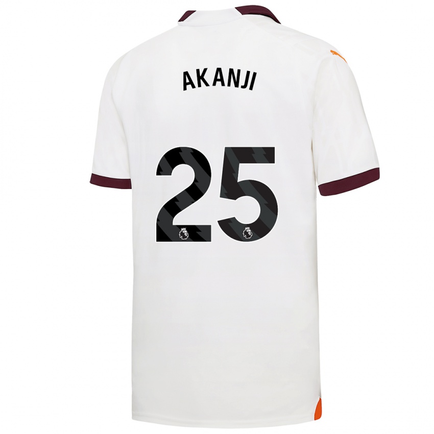 Hombre Camiseta Manuel Akanji #25 Blanco 2ª Equipación 2023/24 La Camisa Perú