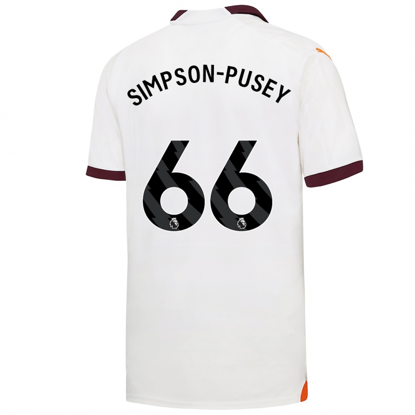 Hombre Camiseta Jahmai Simpson-Pusey #66 Blanco 2ª Equipación 2023/24 La Camisa Perú