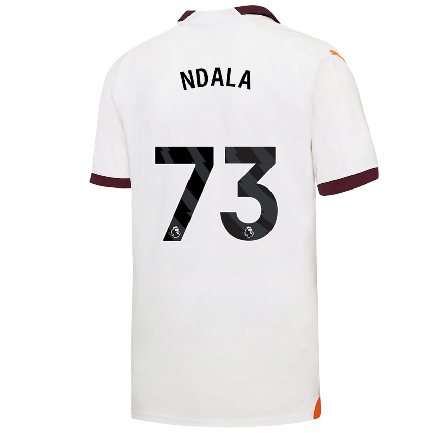 Hombre Camiseta Joel Ndala #73 Blanco 2ª Equipación 2023/24 La Camisa Perú