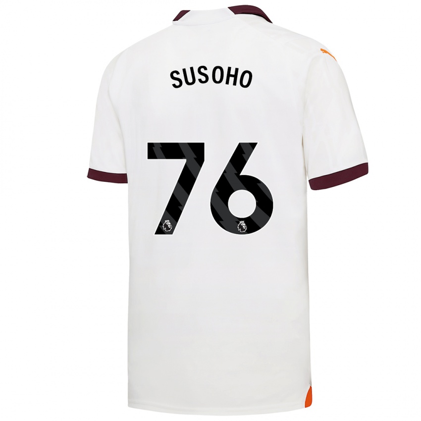 Hombre Camiseta Mahamadou Susoho #76 Blanco 2ª Equipación 2023/24 La Camisa Perú