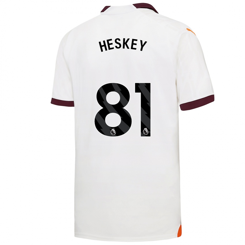 Hombre Camiseta Jaden Heskey #81 Blanco 2ª Equipación 2023/24 La Camisa Perú