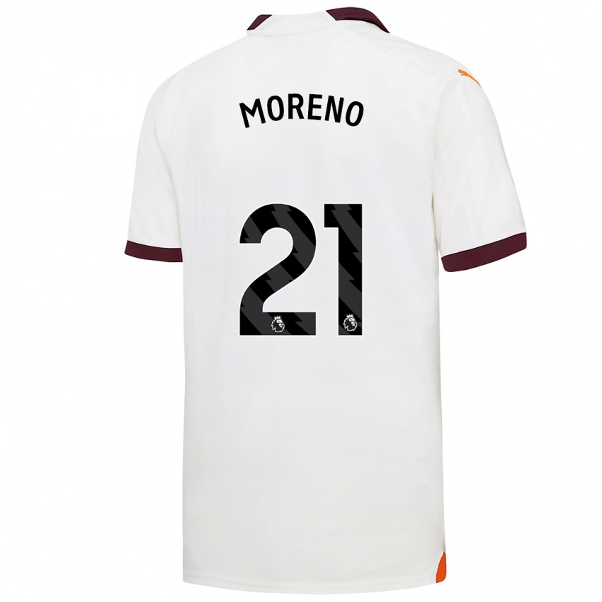 Hombre Camiseta Marlos Moreno #21 Blanco 2ª Equipación 2023/24 La Camisa Perú