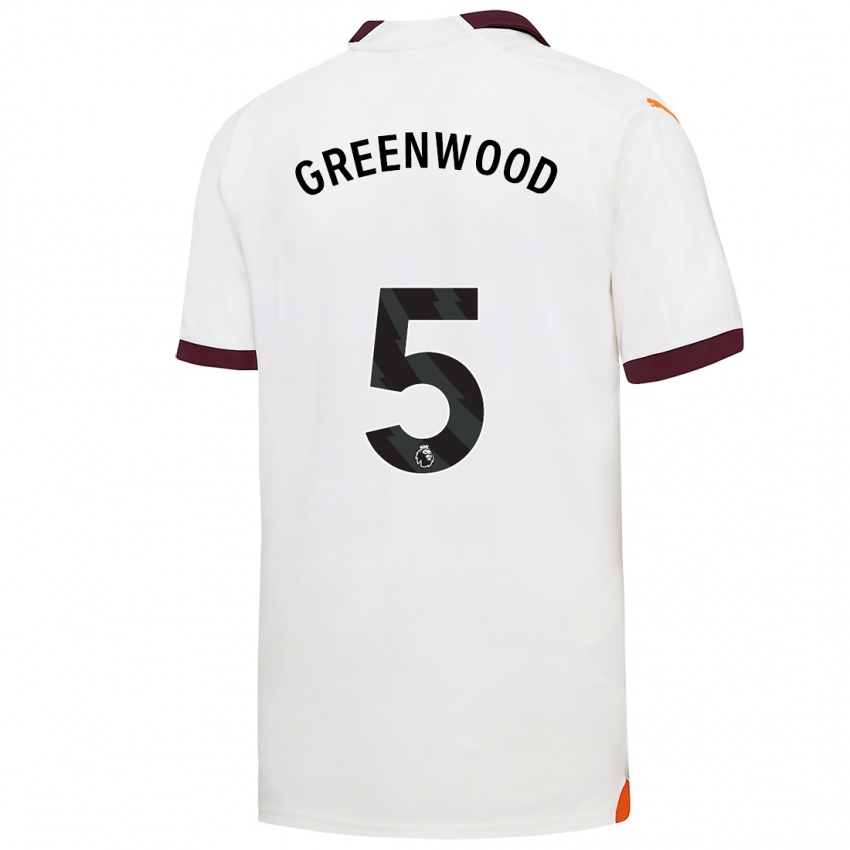 Hombre Camiseta Alex Greenwood #5 Blanco 2ª Equipación 2023/24 La Camisa Perú