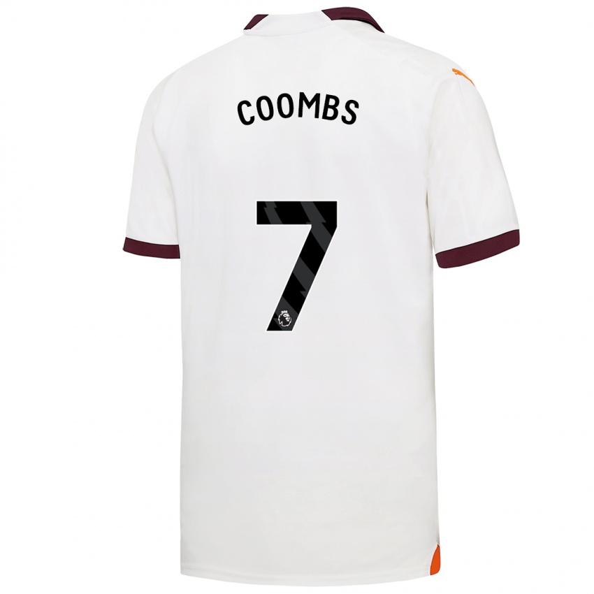 Hombre Camiseta Laura Coombs #7 Blanco 2ª Equipación 2023/24 La Camisa Perú