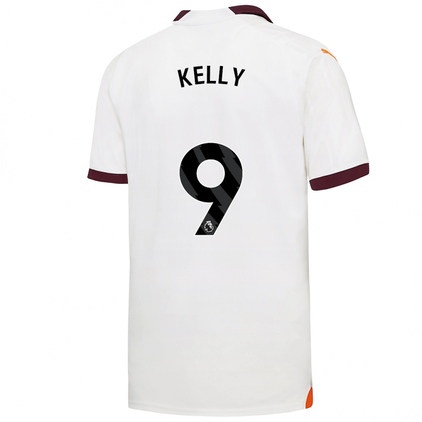 Hombre Camiseta Chloe Kelly #9 Blanco 2ª Equipación 2023/24 La Camisa Perú