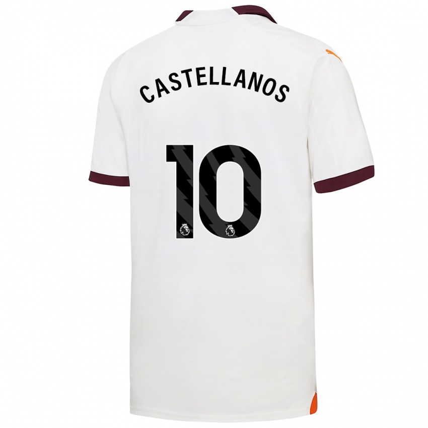 Hombre Camiseta Deyna Castellanos #10 Blanco 2ª Equipación 2023/24 La Camisa Perú