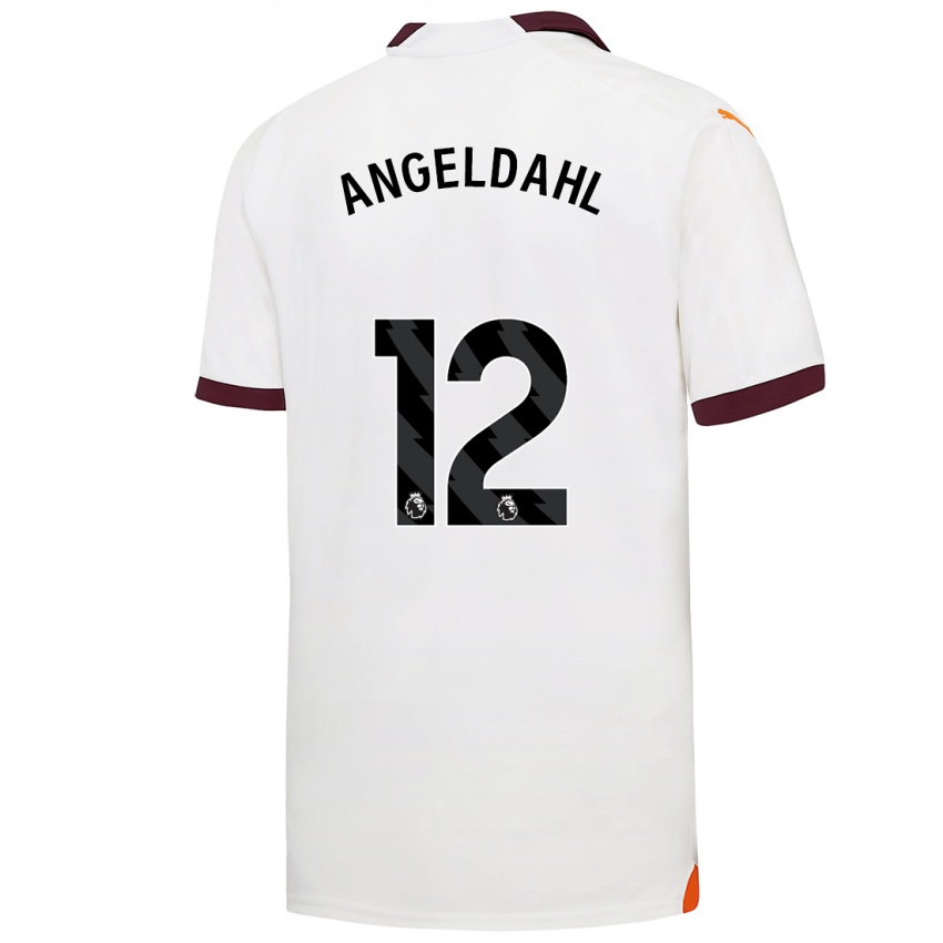 Hombre Camiseta Filippa Angeldahl #12 Blanco 2ª Equipación 2023/24 La Camisa Perú