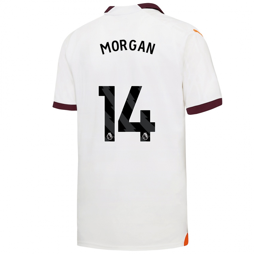 Hombre Camiseta Esme Morgan #14 Blanco 2ª Equipación 2023/24 La Camisa Perú