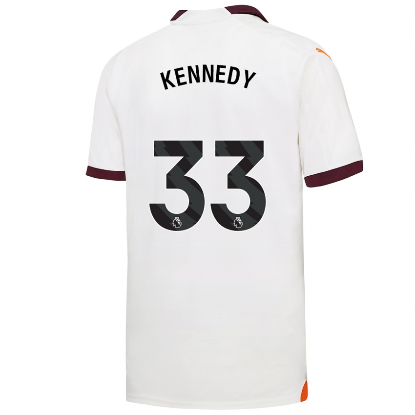 Hombre Camiseta Alanna Kennedy #33 Blanco 2ª Equipación 2023/24 La Camisa Perú