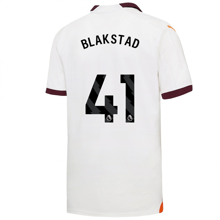 Hombre Camiseta Julie Blakstad #41 Blanco 2ª Equipación 2023/24 La Camisa Perú