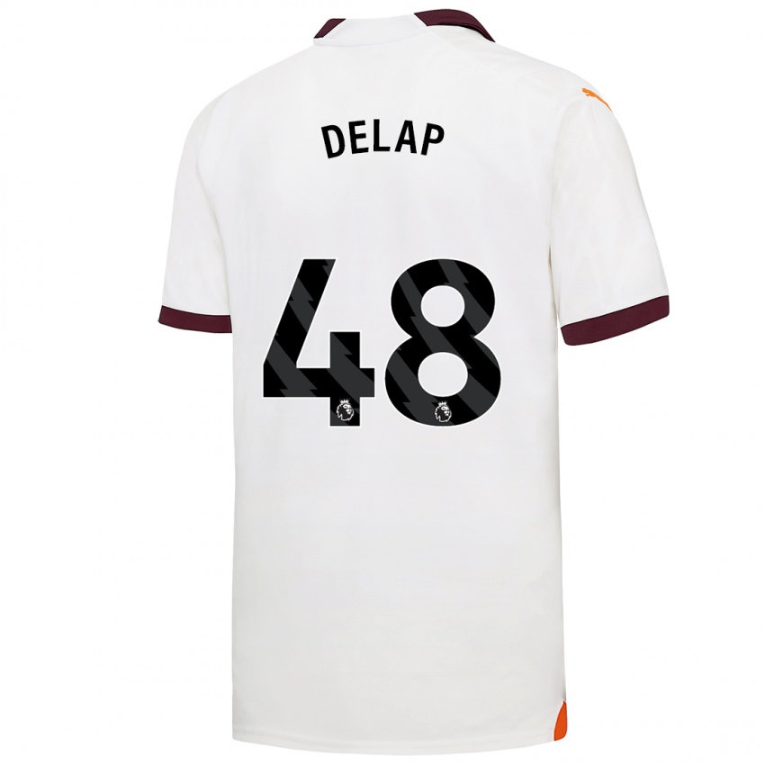 Hombre Camiseta Liam Delap #48 Blanco 2ª Equipación 2023/24 La Camisa Perú