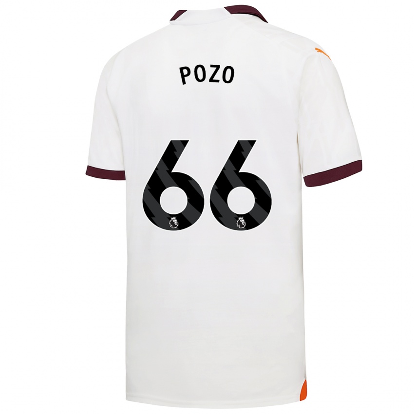 Hombre Camiseta Iker Pozo #66 Blanco 2ª Equipación 2023/24 La Camisa Perú