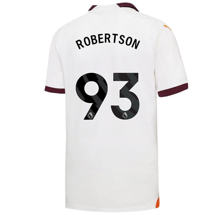 Hombre Camiseta Alex Robertson #93 Blanco 2ª Equipación 2023/24 La Camisa Perú