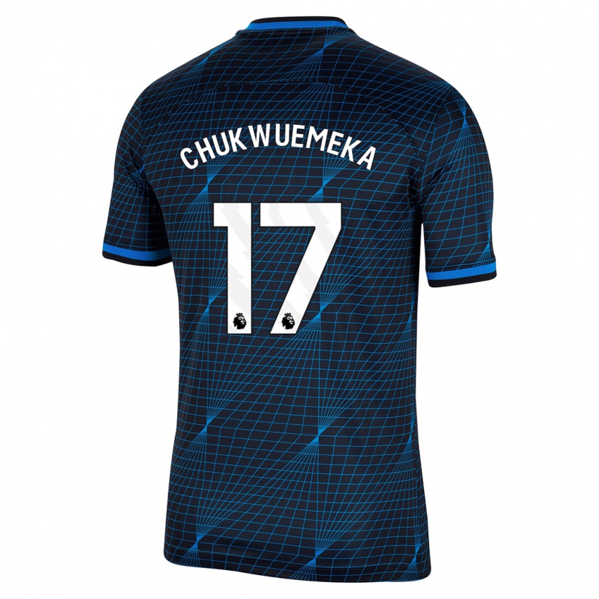 Hombre Camiseta Carney Chukwuemeka #17 Azul Oscuro 2ª Equipación 2023/24 La Camisa Perú