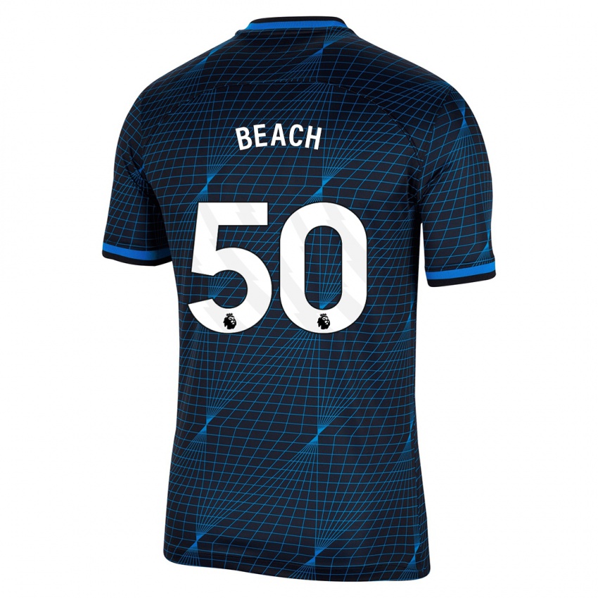 Hombre Camiseta Eddie Beach #50 Azul Oscuro 2ª Equipación 2023/24 La Camisa Perú