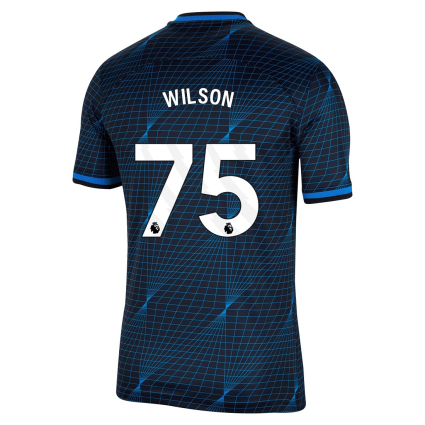 Hombre Camiseta Kaiden Wilson #75 Azul Oscuro 2ª Equipación 2023/24 La Camisa Perú