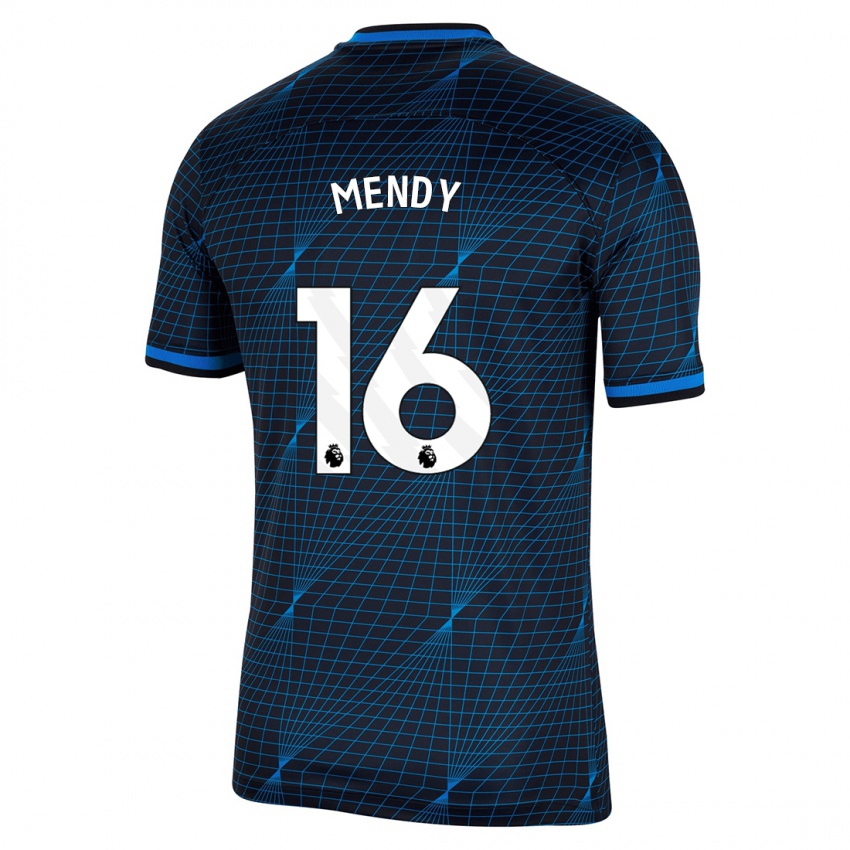 Hombre Camiseta Edouard Mendy #16 Azul Oscuro 2ª Equipación 2023/24 La Camisa Perú