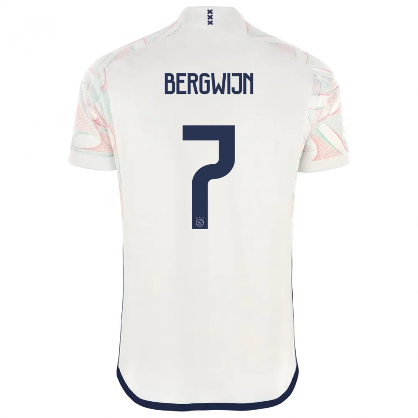 Hombre Camiseta Steven Bergwijn #7 Blanco 2ª Equipación 2023/24 La Camisa Perú