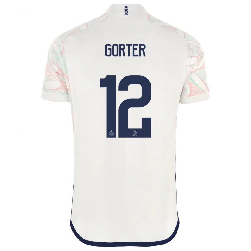 Hombre Camiseta Jay Gorter #12 Blanco 2ª Equipación 2023/24 La Camisa Perú