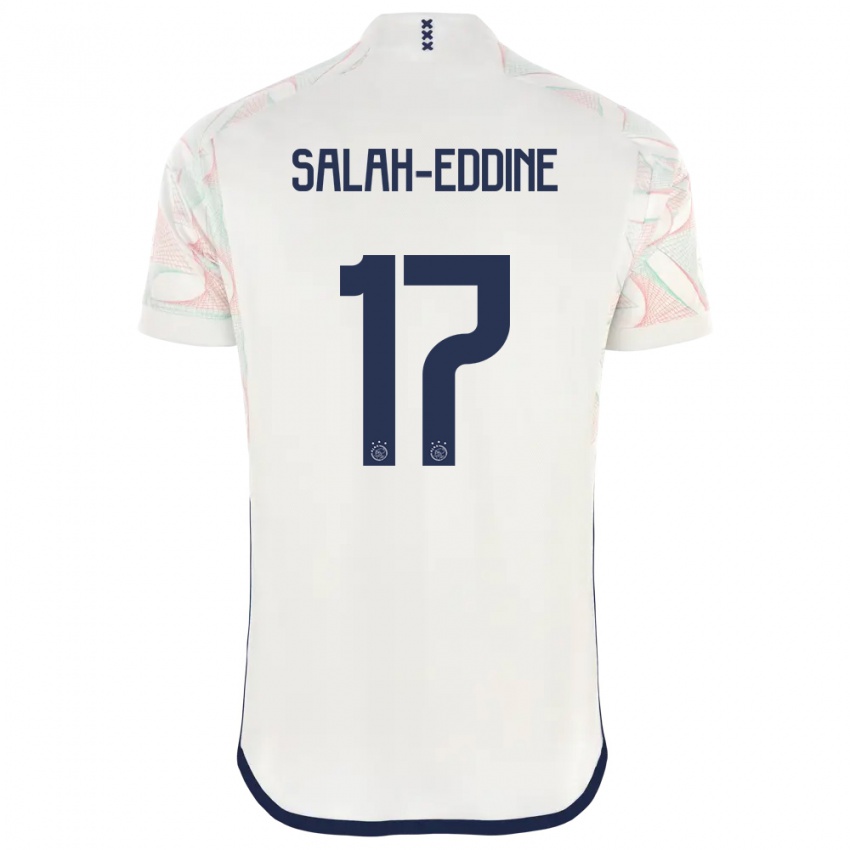 Hombre Camiseta Anass Salah-Eddine #17 Blanco 2ª Equipación 2023/24 La Camisa Perú