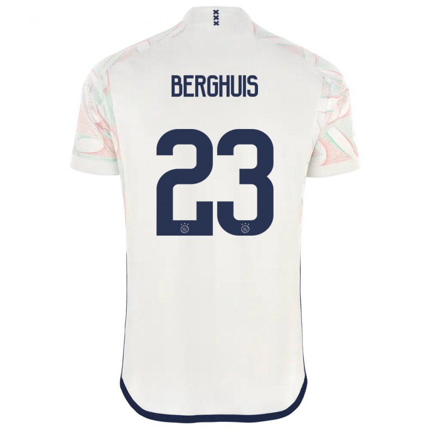 Hombre Camiseta Steven Berghuis #23 Blanco 2ª Equipación 2023/24 La Camisa Perú