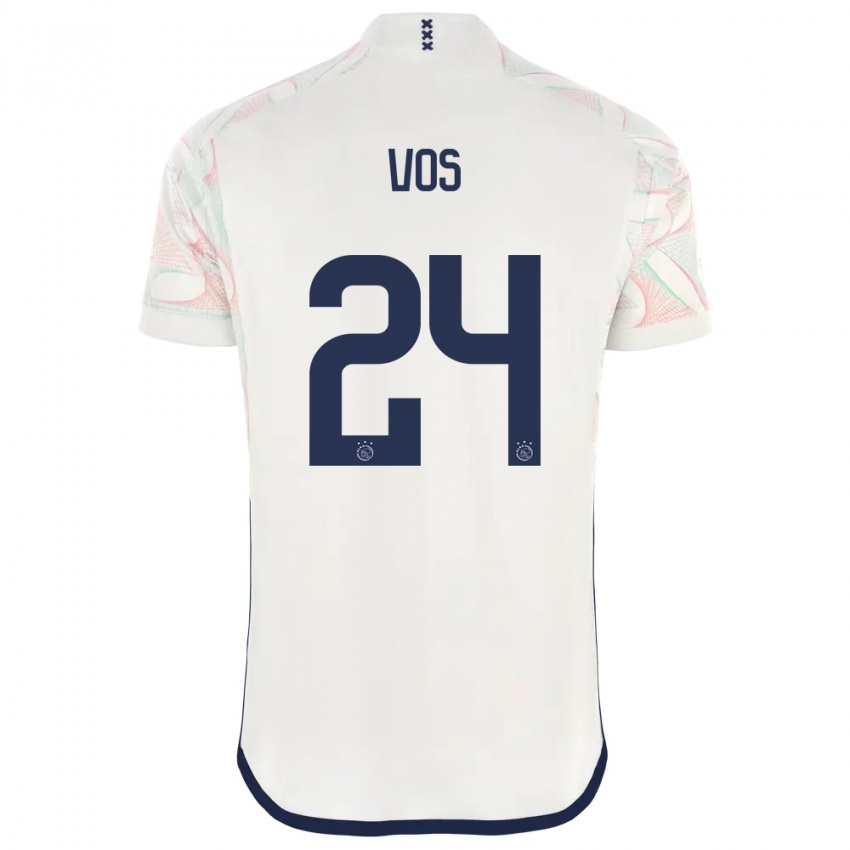 Hombre Camiseta Silvano Vos #24 Blanco 2ª Equipación 2023/24 La Camisa Perú