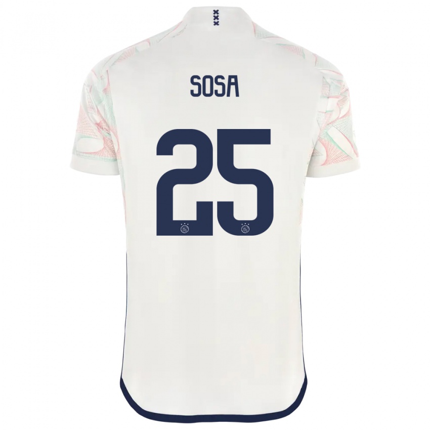 Hombre Camiseta Borna Sosa #25 Blanco 2ª Equipación 2023/24 La Camisa Perú