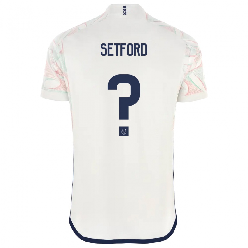 Hombre Camiseta Charlie Setford #0 Blanco 2ª Equipación 2023/24 La Camisa Perú