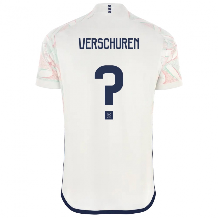 Hombre Camiseta Nick Verschuren #0 Blanco 2ª Equipación 2023/24 La Camisa Perú