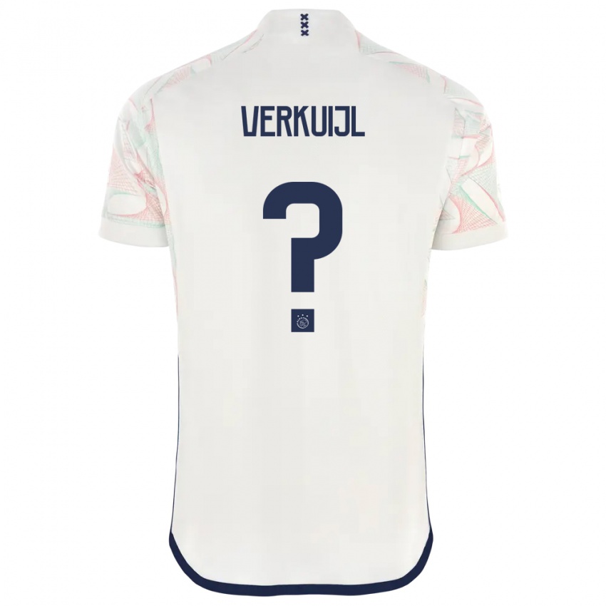 Hombre Camiseta Mark Verkuijl #0 Blanco 2ª Equipación 2023/24 La Camisa Perú