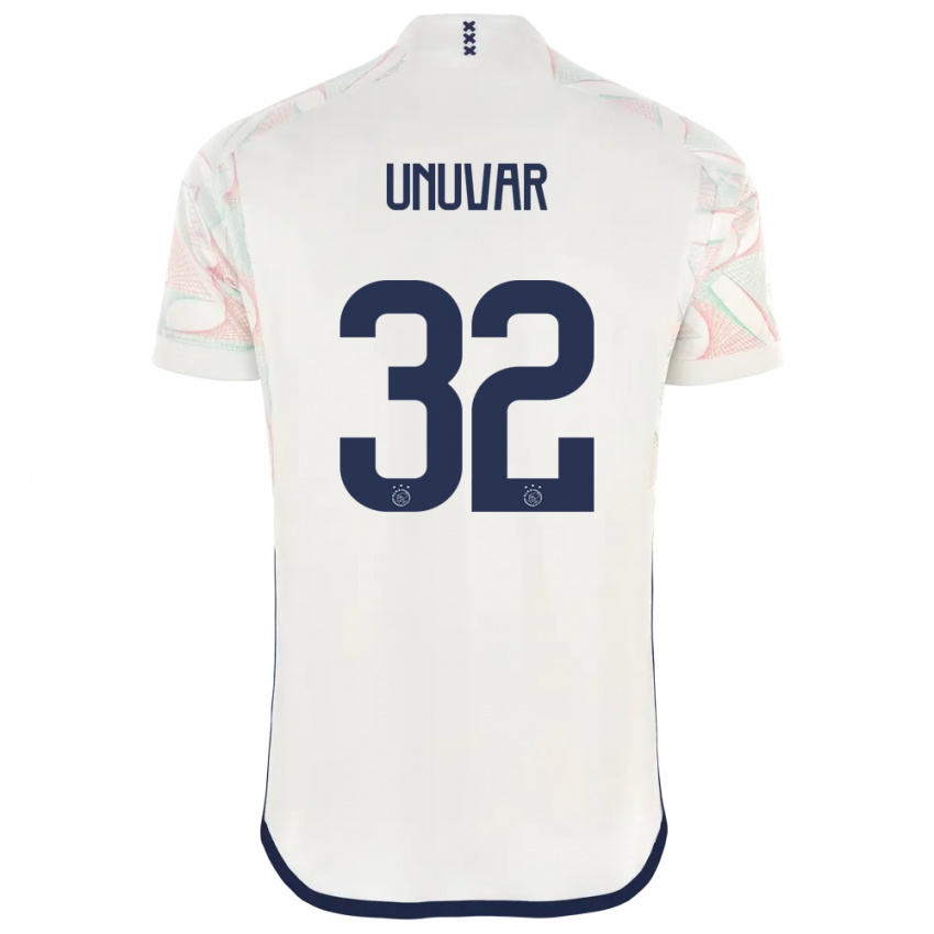 Hombre Camiseta Naci Unuvar #32 Blanco 2ª Equipación 2023/24 La Camisa Perú