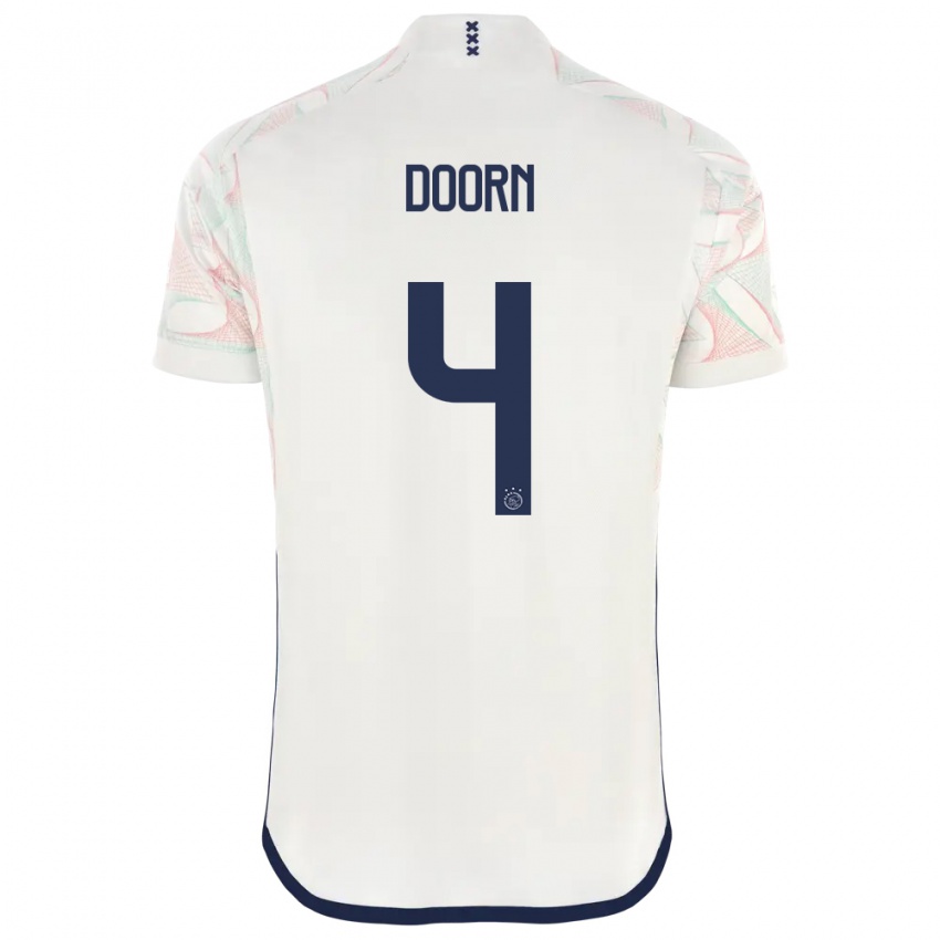 Hombre Camiseta Lisa Doorn #4 Blanco 2ª Equipación 2023/24 La Camisa Perú