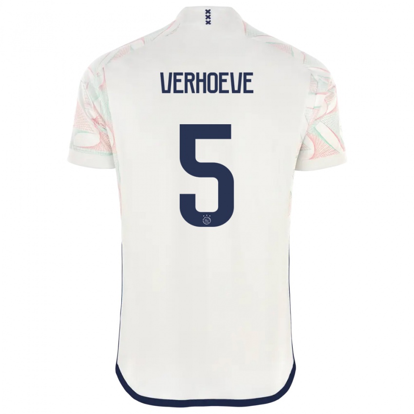 Hombre Camiseta Soraya Verhoeve #5 Blanco 2ª Equipación 2023/24 La Camisa Perú