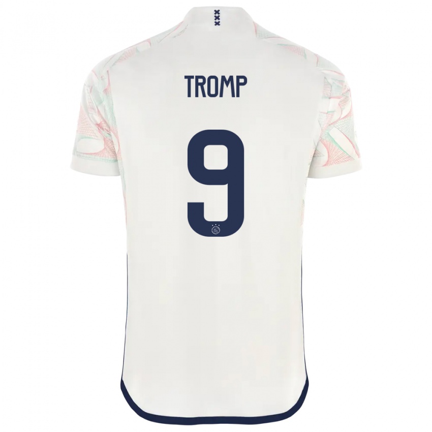 Hombre Camiseta Nikita Tromp #9 Blanco 2ª Equipación 2023/24 La Camisa Perú