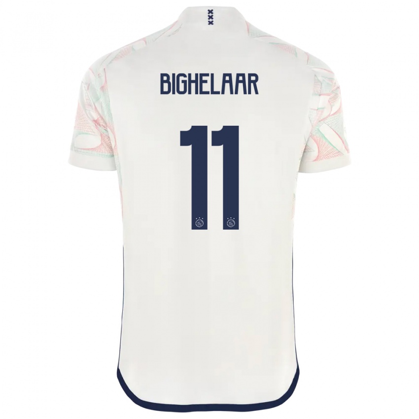 Hombre Camiseta Marjolijn Van Den Bighelaar #11 Blanco 2ª Equipación 2023/24 La Camisa Perú