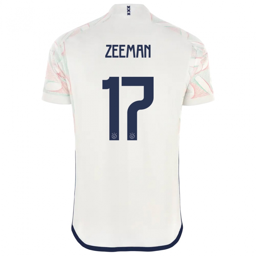 Hombre Camiseta Kelly Zeeman #17 Blanco 2ª Equipación 2023/24 La Camisa Perú