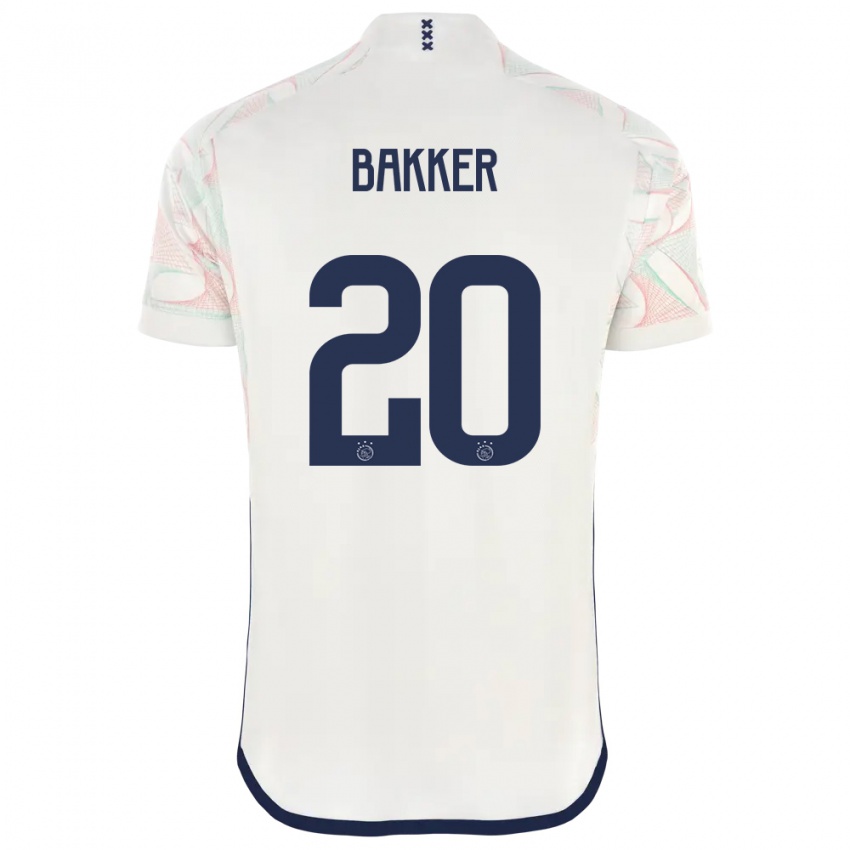 Hombre Camiseta Eshly Bakker #20 Blanco 2ª Equipación 2023/24 La Camisa Perú