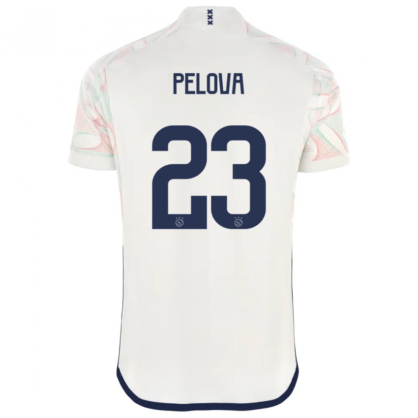 Hombre Camiseta Victoria Pelova #23 Blanco 2ª Equipación 2023/24 La Camisa Perú